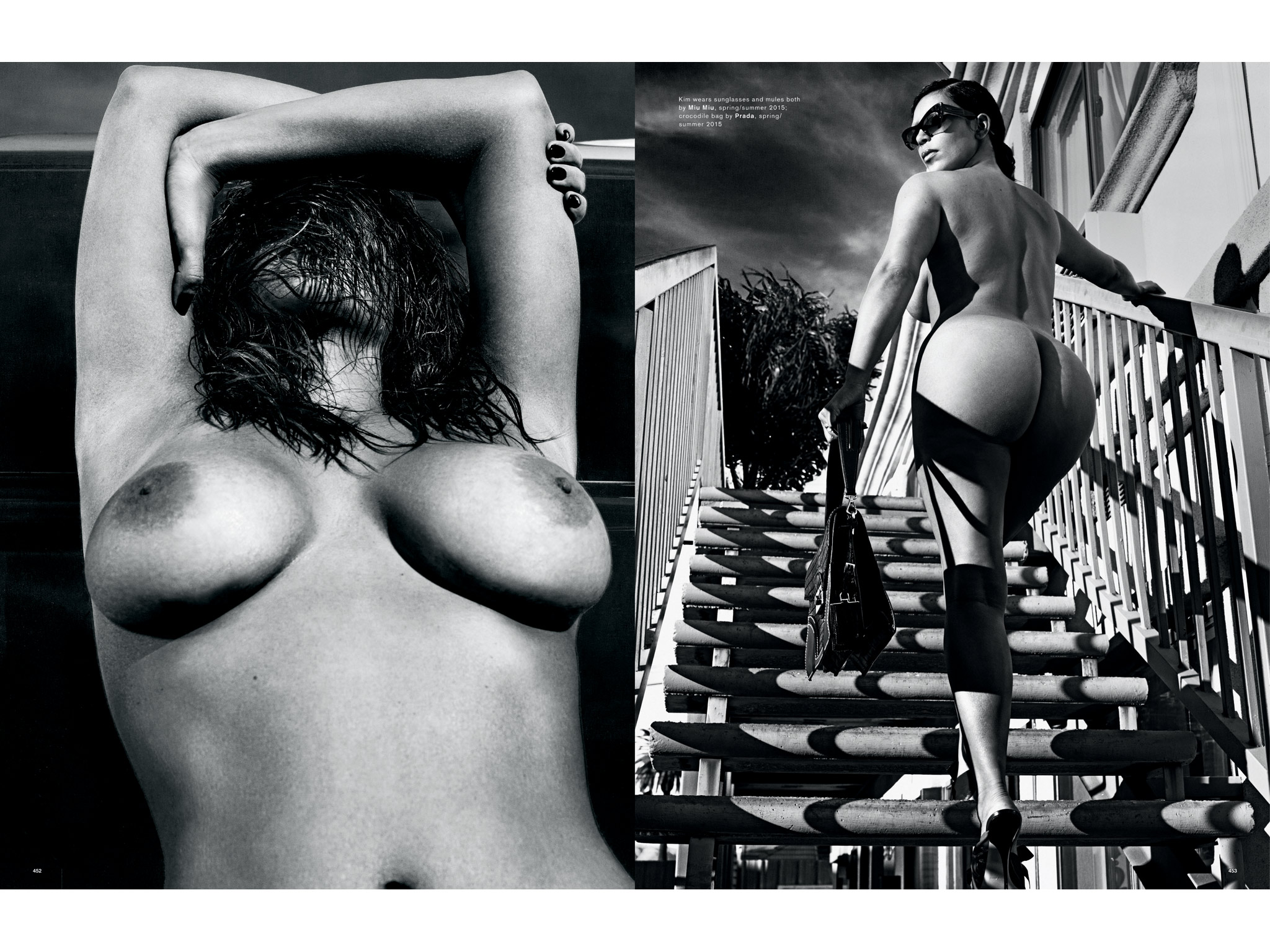 Kim Kardashian Fully Nude in Love Magazine