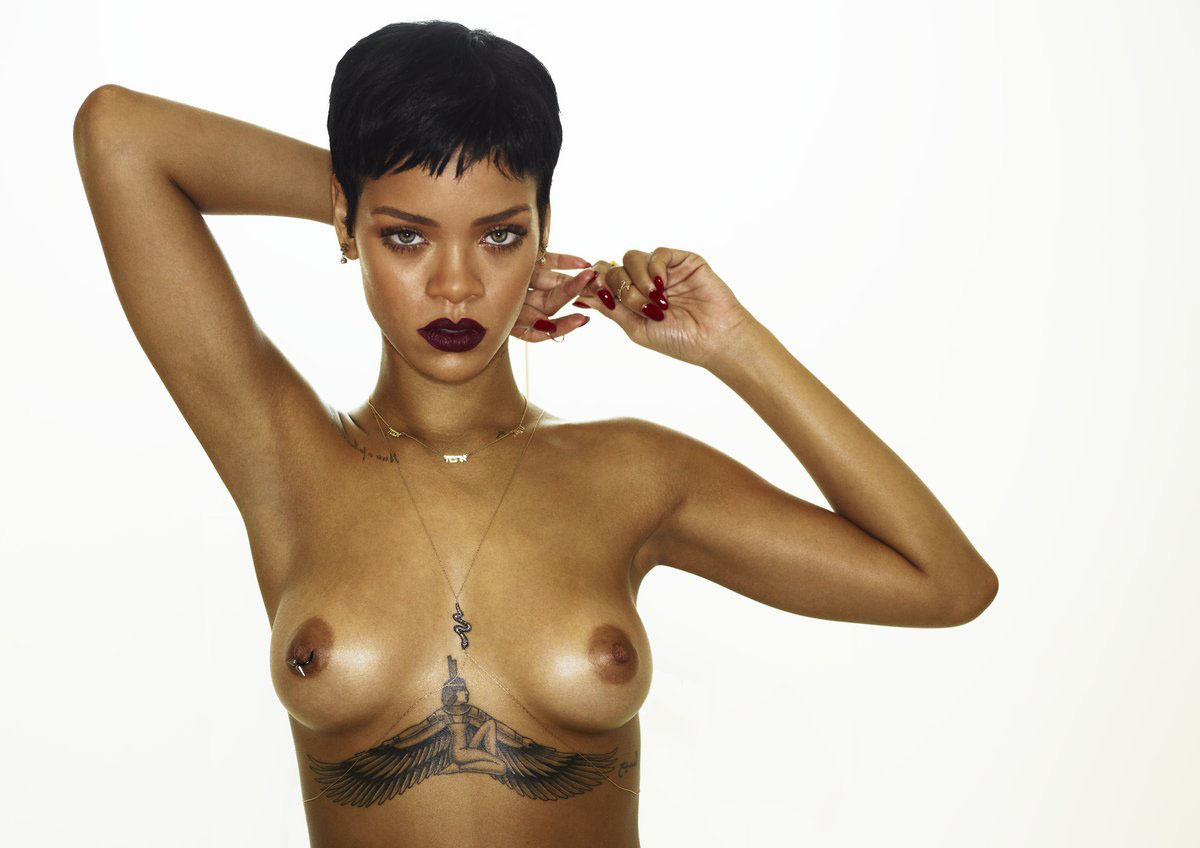 Rihanna, Topless and Uncensored, from Unapologetic Session